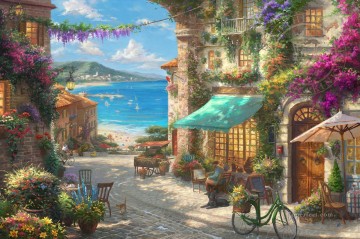 風景 Painting - イタリアンカフェTKの街並み